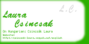 laura csincsak business card