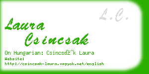 laura csincsak business card